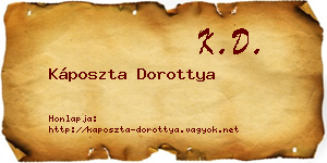 Káposzta Dorottya névjegykártya
